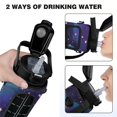 thumbnail image 3 of Starry Sky 64 Oz Water Bottle with Sleeve - BPA Free Leakproof Sport Large Plastic Water Bottle with Straw & Time Marker & Insulated Neoprene Holder Carrier Bag Great Gift for Women Men, 3 of 7
