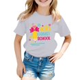 thumbnail image 1 of EHQJNJ T-Shirt Blanc pour Filles, Mode Décontractée, Imprimé, Col Rond, Manches Courtes, Chandails en Molleton pour Filles, 1 of 4