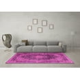 thumbnail image 3 of Ahgly Company Indoor Square Medallion Pink Traditional Area Rugs, 7' Square, 3 of 4