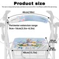 thumbnail image 6 of HELLHERO Floral Easter Egg Design 2 Pcs Rollator Walker Seat and Backrest Covers for Seniors, Dust Cover Easy to Install Rollator Walker Seat Back Cover Fleece Fabric for Park, 6 of 10