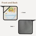 thumbnail image 2 of Sikiie Corgi In The Shower Cap Bathing Pot Holders Kitchen Insulation Mats Heat Resistant Pot-Holder Oven Anti-Scald Pads for Cooking Baking, 7.1*7.1inch, 2 of 8