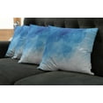 thumbnail image 5 of Ambesonne Blue Throw Pillow Cover 4 Pack, Abstract Polygonal Ombre Art, 18", Pale Blue Blue, 5 of 5