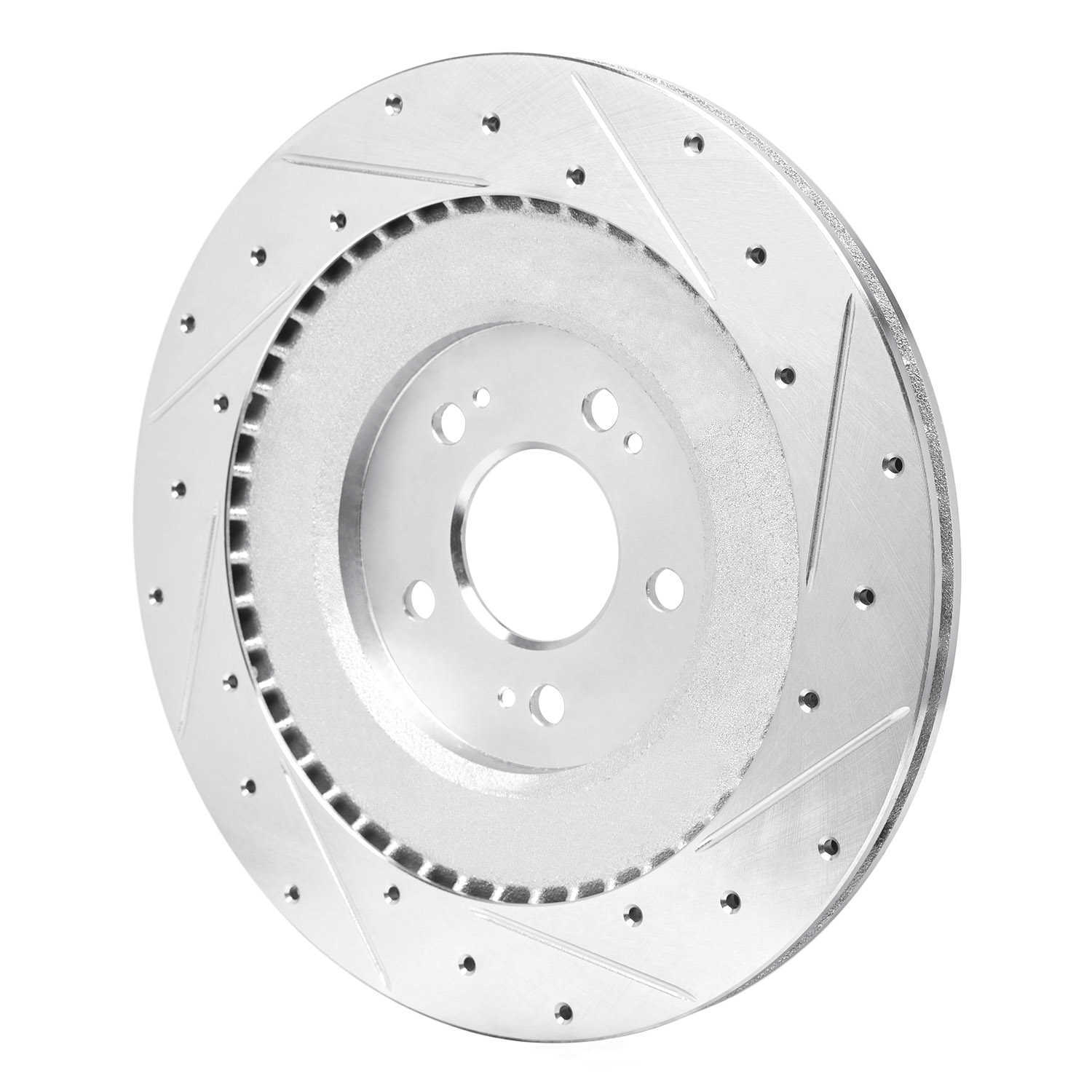 Dynamic Friction Company 631-10007L DFC Brake Rotor - Drilled And Slotted - Silver