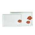 Tabletops Gallery Poppy Rectangular 2 Piece Serving Platters, Floral