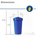 thumbnail image 3 of Re-Play Sippy Cups for Toddlers - 10 oz. Straw Cups for Kids with Silicone Locking Straws - Dishwasher & Microwave Safe - Made in the USA - Set of 4- Under The Sea, 3 of 11