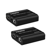 HDMI Extender HDMI Over Ethernet Adapter 197ft/60M Over Single Cat5e/6 Transmission HDMI Ethernet Extender, TX and RX
