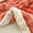 thumbnail image 6 of JGJJUGN Soft Fleece Throw Blanket 39.37x27.55in, Warm Fluffy Couch Blanket, Cream Solid Color Decorative Blanket, Lightweight Microfiber Blanket, Cozy Striped Blanket for Home & Travel, 6 of 6