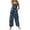 DE05_Dark Blue, variant on Christmas Linen Jumpsuits for Women Adjustable Strap Xmas Print Romper Pajama Plus Size Pajamas Holiday Overalls Dark Blue L