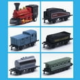 thumbnail image 1 of Modèle de Wagon Locomotive à Vapeur Moulée sous Pression 6 en 1 à Rétrofriction Jouet Éducatif, 1 of 6