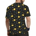 thumbnail image 3 of T Shirt For Men Gold Stars Print Cute Star Harajuku Sports Short Sleeve Fast Dry Tops Beach Vintage, 3 of 7