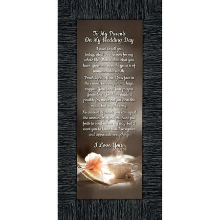 Send Mothers Day Gifts To My Parents on My Wedding Day, Marriage Day Gift For Mom and Dad from Bride or Groom, 6x12 7323 ()