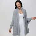thumbnail image 3 of Women's Adyson Parker Short Blanket Wrap Color: Light Heather Grey Size: M/L, 3 of 4