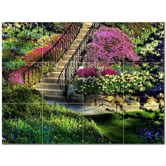 Flowers Ceramic Tile Mural Kitchen Backsplash Bathroom Shower 402255-XL43