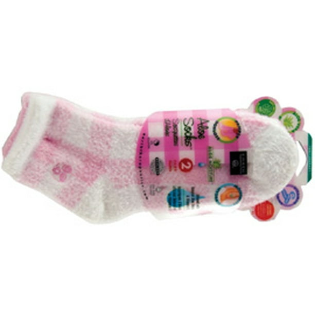 Aloe Moisture Socks by Earth Therapeutics, 2 Pack: Pink Plaid, Infused ...