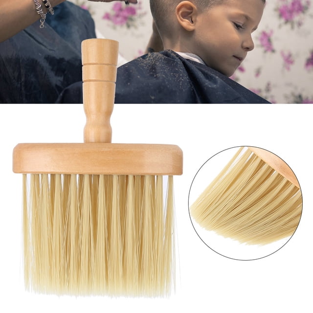 Cepillo para Plumero de Cara y Cuello, Cepillo de Limpieza de Cabello de Madera, Herramienta de Peluquería para Salón, Peluquero, Cúelo, Cara, Corte de Pelo