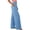 A Light Blue, variant on Women's Pants Dqueduo Women's Casual Solid Color Pleated Elastic Waist Pocketed Linen-Look Straight Leg Pants, 8 Colors Light Blue XL