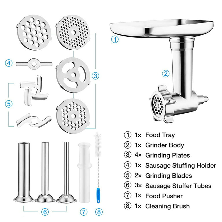 Durable Meat Grinder Accessories For KitchenAid Bench Mixers With Sausage  Filling Tube/Food Processor Accessories - Buy Durable Meat Grinder  Accessories For KitchenAid Bench Mixers With Sausage Filling Tube/Food  Processor Accessories Product on