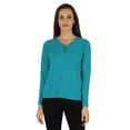 thumbnail image 1 of Inkmeso T-shirt Uni à Boutons Henley pour Femmes, T-shirts Décontractés Basiques Longs, 1 of 7