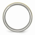 thumbnail image 2 of Titanium 7mm Yellow IP-plated X Design Grooved Satin Band Size: 8; for Adults and Teens; for Women and Men, 2 of 6