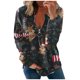 thumbnail image 1 of Gibobby Sudadera con cremallera Mujer Sudaderas con cremallera informales a rayas navideñas largas para mujer, sudaderas con capucha y sudaderas con mangas estampadas para mujer (Negro, S), 1 of 5