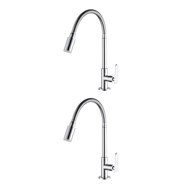 Youkk Temperature Sensor LED Light Water Faucet Tap 3 Color RGB Glow Shower 1-color 2Set