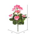 thumbnail image 3 of Vickerman 20" Buisson de Géranium Rose Artificiel avec 9 Fleurs, 3 of 3