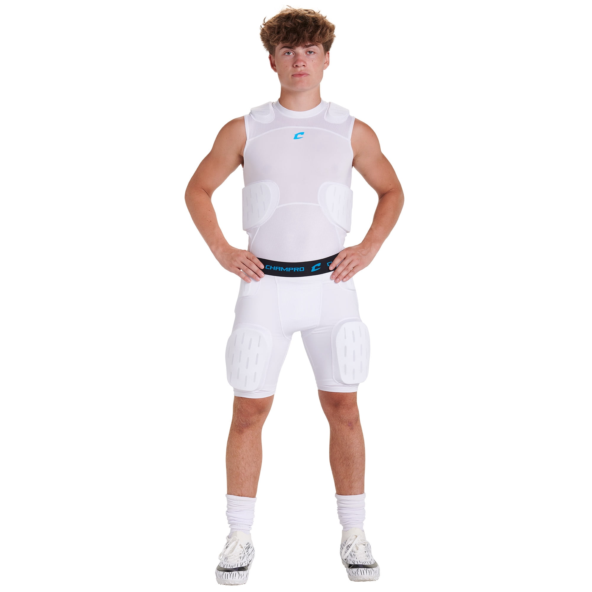 Champro Formation 5-Pad Girdle, Adult, 2X-Large, White