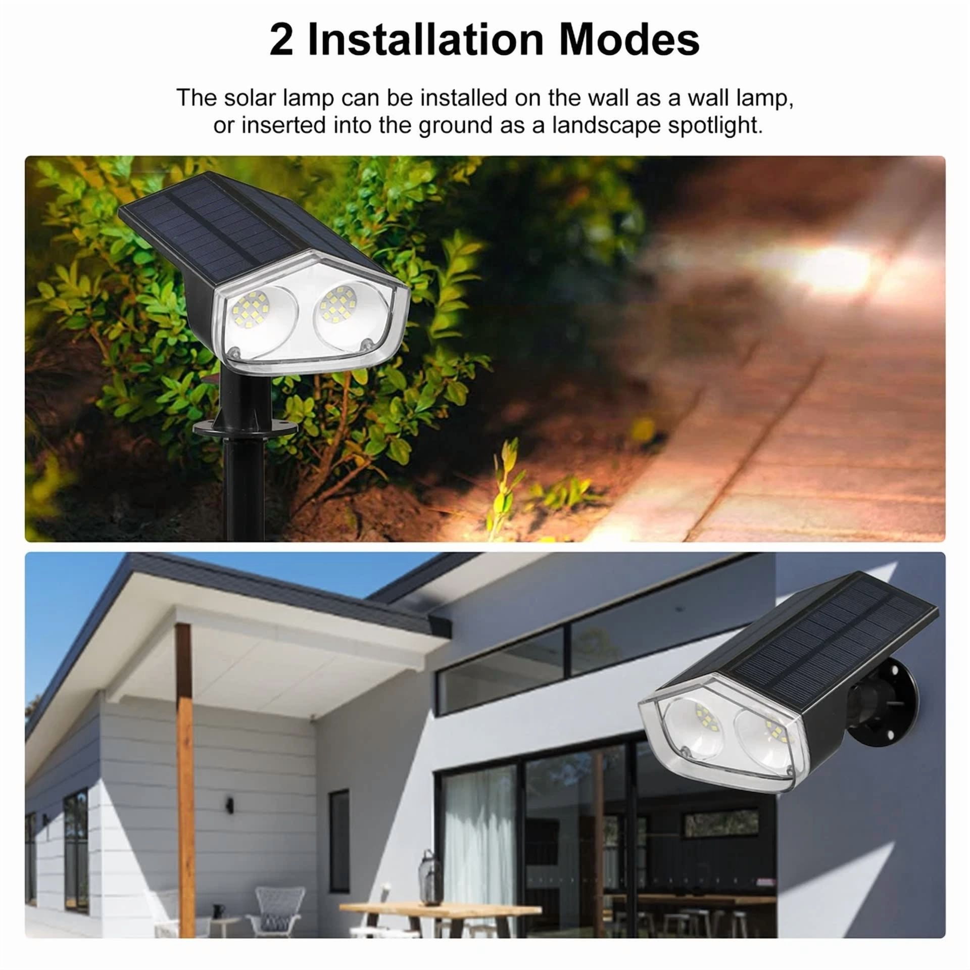 PURELY- Led Solar Light Spotlight Outdoor Garden Landscape Pathway Lawn Lamp Ip65