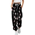 thumbnail image 1 of Gibobby pantalones mezclilla mujer Pantalones de chándal con estampado de moda para mujer, con bolsillos, de cintura alta, deportivos, para gimnasio, atléticos, para correr (Negro, M), 1 of 4