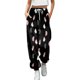 thumbnail image 1 of Pantalones de chándal Gibobby para mujer de mezclilla con estampado de moda Cintura alta deportivos color negro XXL, 1 of 4