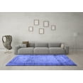 thumbnail image 3 of Ahgly Company Machine Washable Indoor Rectangle Persian Blue Bohemian Area Rugs, 3' x 5', 3 of 4
