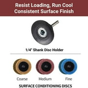 S SATC 71PCS 2 Inch Quick Lock Surface Conditioning Disc Set with Drill Holder for Rust Removal, Sanding, Grinding