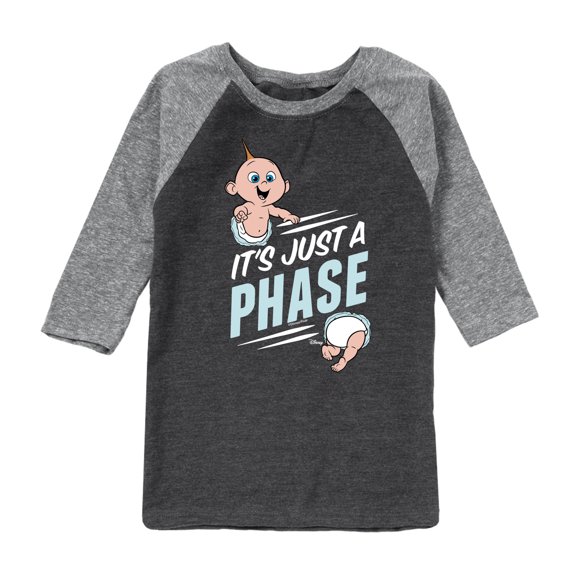 The Incredibles - Its Just A Phase - Toddler and Youth Raglan Graphic T-Shirt