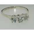 thumbnail image 5 of LBG 14k White Gold Natural Aquamarine Womens Promise Ring - Size 7, 5 of 6