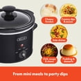 thumbnail image 5 of Bella Olla de cocción lenta eléctrica de 1,5 cuartos de galón, olla de gres extraíble apta para lavavajillas y tapa de vidrio, temperatura ajustable y asas de tacto frío, mini olla arrocera portátil,, 5 of 5