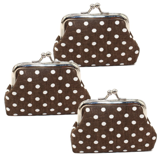 Mini monedero de lona con lunares, estilo étnico retro, para mujer, con bolso pequeño. Tipo: estilo 5;