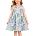 thumbnail image 4 of IFNWSV Girls Floral Print Sleeveless Summer Dresses Cotton A Line Beach Sundress Casual Dress with Pockets Multicolor 2-3 Years, 4 of 6