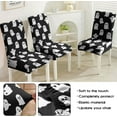 thumbnail image 5 of Halloween Chair Covers Set of 4,Holiday Dining Stretch Removable Protector,Black Cute Spooky Ghost Chair Back Covers Farmhouse Decor,Colorful Seat Slipcovers for Dining Room and Party, 5 of 5