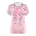 thumbnail image 6 of Enjoytime Women's Tops Vintage Printed V-Neck Short Sleeve Tunic Summer Beach Casual Plus Size Womens Clothing, 6 of 6