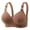Coffee, variant on Amidoa Heavy Breast Womens Bras Beige Push-up Wire-Free High Impact Bra Women Lingerie 36