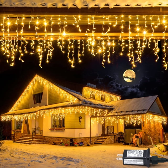 Luces navideñas JMEXSUSS 800 LED para exteriores, 77.8 pies