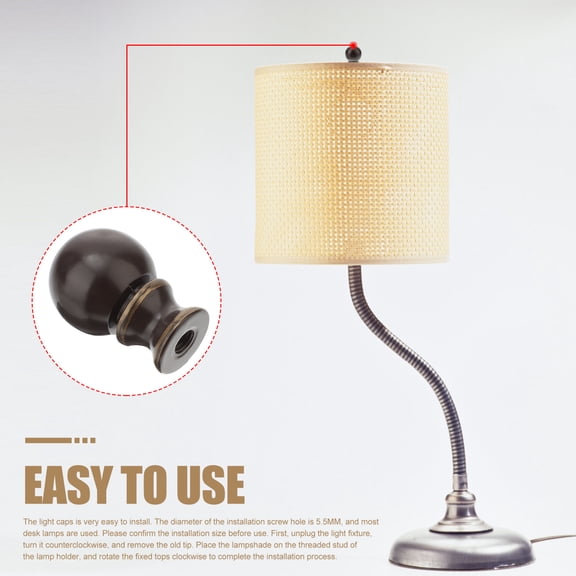 MERRYHAPY 4-Pack Coffee Table Lamp Finials, Easy to Install Replacement Accessories for Lamps, and Stylish