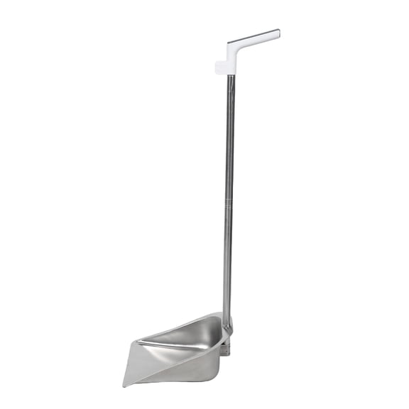 LOLIPPYY Stainless Steel Heavy Duty Self Standing Dustpan with Ergonomic Handle