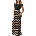 thumbnail image 5 of Women Short Sleeve Loose Plain Maxi Dresses Casual Long Dresses Pockets, 5 of 5