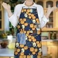 thumbnail image 5 of Happy Halloween Pumpkin Pattern Apron-Garden Aprons for Women with Pockets-Cotton Linen Waterproof Kitchen Cooking Gardening Aprons Adjustable for Kitchen,Cooking,BBQ and Salon 33"x27", 5 of 7