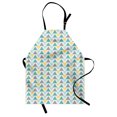 thumbnail image 1 of Geometric Apron Chevron Lines with Triangle Pattern Zigzag Retro Inspirations Abstract, Unisex Kitchen Bib Apron with Adjustable Neck for Cooking Baking Gardening, Seafoam Yellow Grey, by Ambesonne, 1 of 3