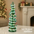 thumbnail image 6 of Best Choice Products Ceramic Christmas Tree, 18in Hand-Painted Holiday Decor w/Multicolor LED Lights  Frosted Green, 6 of 8