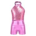 thumbnail image 3 of YONGHS Gymnastics Leotards for Girls Activewear Dance Ballet Biketards with Shorts Tumbling Unitards Pink 14, 3 of 8