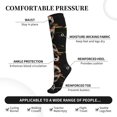 thumbnail image 2 of Rateoe Glitch Screaming Skull Compression Socks for Women and Men 20-30mmHg-Circulation Support Socks Knee High Nurse Pregnant Running Medical and Travel Athletic, 2 of 7
