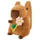 thumbnail image 5 of Mochila de capibara, adorable mochila de felpa de moda para fiestas, uso diario, viajes Flor rosa, 5 of 8